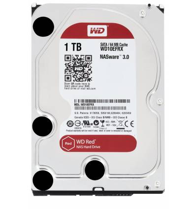 Hard Disk interno 3.5" Western Digital 1TB WD10EFRX, Red