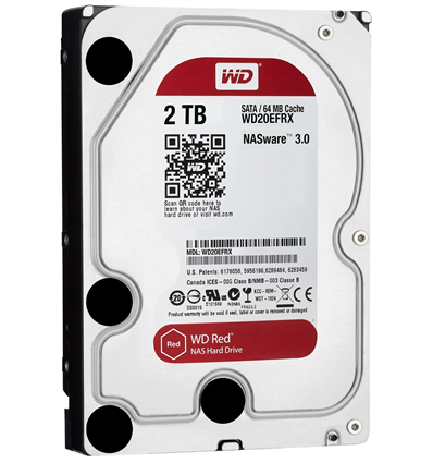 Hard Disk interno 3.5" Western Digital 2TB WD20EFRX, Red
