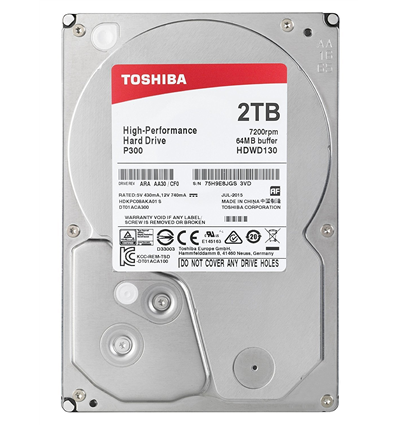 Hard Disk Interno Toshiba P300 HDWD120UZSVA 2TB Sata III 64MB