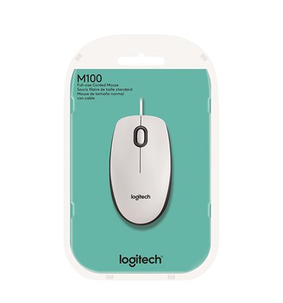 Mouse Logitech M100 white (910-005004)