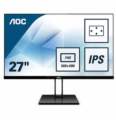 Monitor LED 27 AOC 27V2Q 1920 x 1200 Pixe, Full HD LED 5 ms Nero
