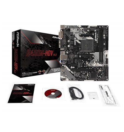 Scheda Madre AsRock B450M-HDV R4.0 (AM4) DDR4 mATX