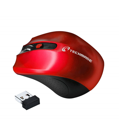 Mouse Cordless TECHMADE TM-XJ30-RED