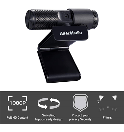 AVERMEDIA LIVE STREAMER CAM PW313 FULL HD 1080P - PRIVACY - SW EFFECTS / FILTER