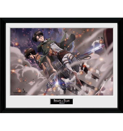 ABNYSTYLE - ATTACK ON TITAN Smoke Blast Framed Poster Comic Panel