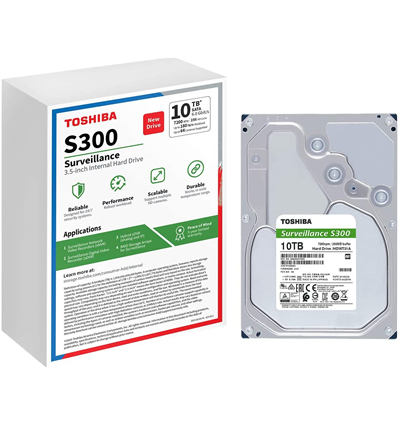 Hard Disk 3.5 Toshiba S300 Pro Surveillance HDWT31AUZSVA 10TB 7200rpm Sata III 256MB (D)