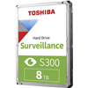 Hard Disk 3.5 Toshiba S300 Pro Surveillance HDWT380UZSVA 8TB 7200rpm Sata III 256MB (D)