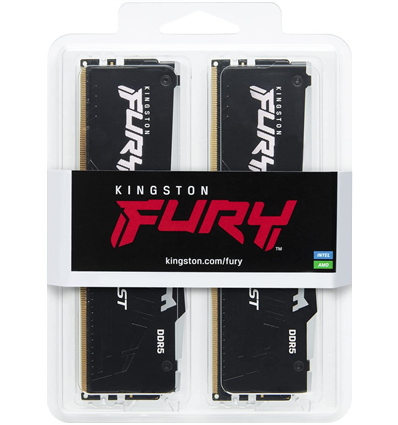 Memoria RAM DDR5 16GB KIT 2x8GB PC 5200 Kingston FURY Beast RGB KF552C40BBAK2-16