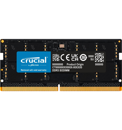 Crucial RAM 32GB DDR5 5200MHz (o 4800MHz) Memoria per computer Portatili CT32G52C42S5