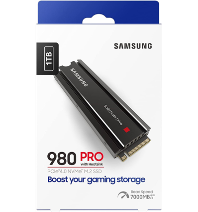 SSD Samsung 980 Pro M.2 1TB NVMe MZ-V8P1T0CW PCIe 4.0 x4 mit Heatsink