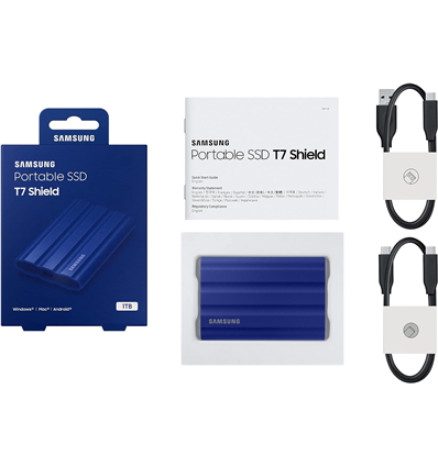 SSD extern Samsung 1TB T7 Shield MU-PE1T0R blau