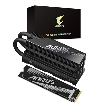 SSD GIGABYTE AORUS Gen5 12000 1TB M.2 PCIe AG512K1TB PCIe 5.0x4 NVME