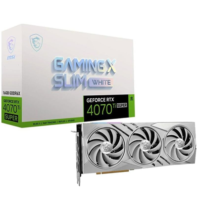 Scheda Video MSI GeForce RTX 4070 TI SUPER 16GB Gaming X Slim White