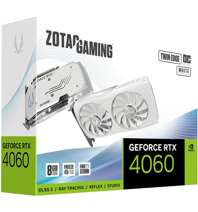 Scheda Video ZOTAC GeForce RTX 4060 8GB Twin Edge OC White Edition