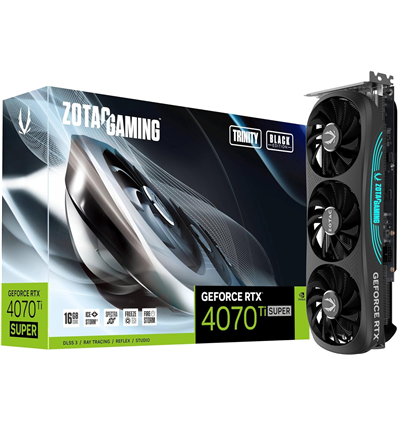 Scheda Video ZOTAC GeForce RTX 4070 TI SUPER 16GB Trinity Black Edition