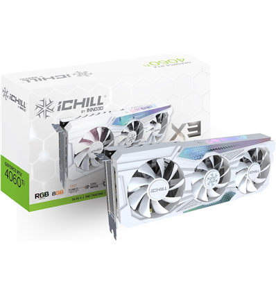 VGA Inno3D GeForce® RTX 4060TI 8GB iChill X3 WHITE