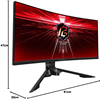 Monitor ASRock Phantom Gaming Curved PG34WQ15R3A 86,40cm (34)Wi-Fi Antenna integriert,LED,2xHDMI,DisplayPort,SP,165Hz