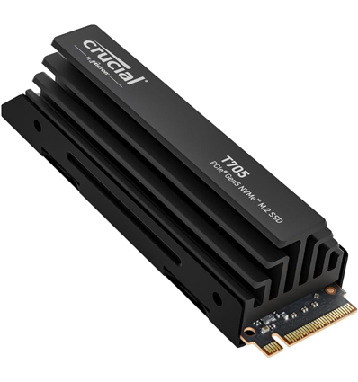 SSD Crucial 2TB T705 CT2000T705SSD5 PCIe 5.0 x4 M.2 NVME Gen5 mit Kühlkörper