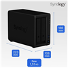 Synology NAS DS723+ 2-Bay 2.5/3.5/M.2 SSD/HDD, AMD Ryzen R1600 4GB D4, USB3, 2xRJ45, eSATA