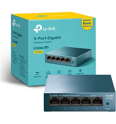 TP-Link Switcher Desktop LiteWave 5-port LS105G 10/100/1000