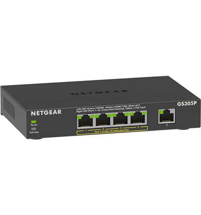 NETGEAR Switch Desktop Gigabit 4-port 10/100/1000 GS305P-200PES