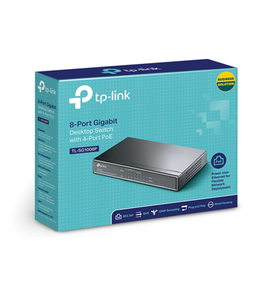 TP-Link Switcher Gigabit 8-port 10/100/1000M TL-SG1008P