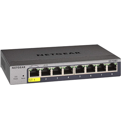 NETGEAR Switch Desktop Pro 8-port 10/100/1000 GS108T-300PES