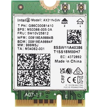 Intel Wi-Fi 6E AX211 Network Adapter M.2 2230