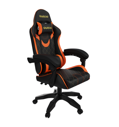 GAMDIAS SEDIA GAMING ZELUS E2 L BO NERA/ARANCIO VINYLPELLE MULTI-REGOLAZIO