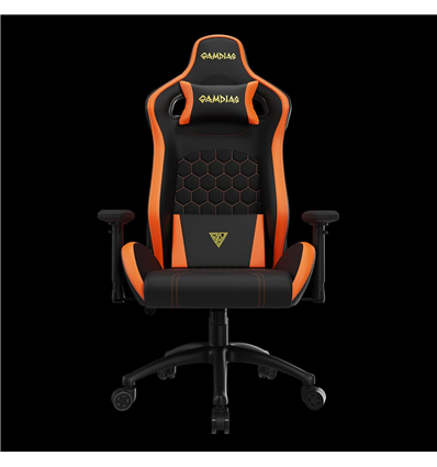 GAMDIAS SEDIA GAMING ZELUS M2 L BO NERA/ARANCIO VINYLPELLE MULTI-REGOLAZION