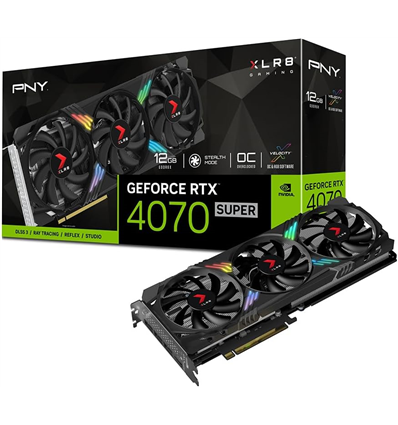 Scheda Video PNY GeForce® RTX 4070 SUPER 12GB XLR8 Gaming Verto Triple Fan OC