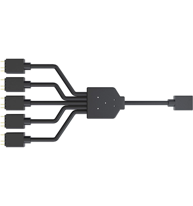 Cavo splitter Cooler Master da 1 a 5 Addressable RGB, lunghezza 580 mm, per collegamento 3pin con 5 ventole ARGB