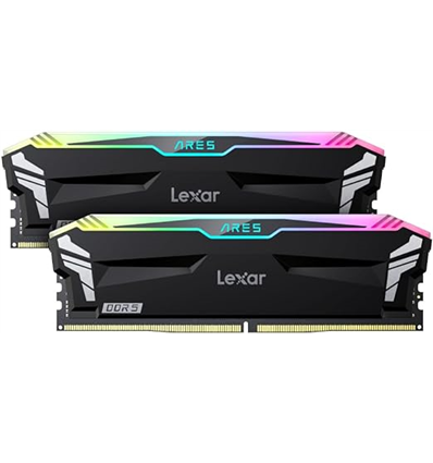 Memoria RAM DDR5 32GB KIT 2x16GB PC 6000 Lexar ARES RGB CL30 with heatsink schwarz LD5BU016G-R6000GDLA