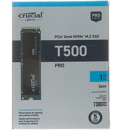 SSD Crucial 1TB T500 CT1000T500SSD8 PCIe M.2 NVME PCIe 4.0 x4