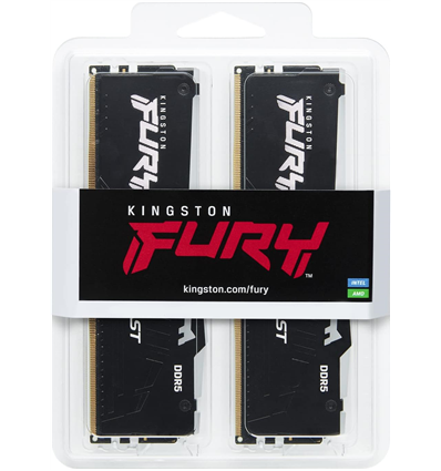 Memoria RAM DDR5 32GB KIT 2x16GB PC 5600 Kingston FURY Beast RGB KF556C40BBAK2-32