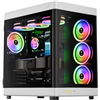 GAMDIAS CASE TOWER NESO P1 BW BIANCO/NERO 2*TG 5V ARGB MB (x RTX4090..)