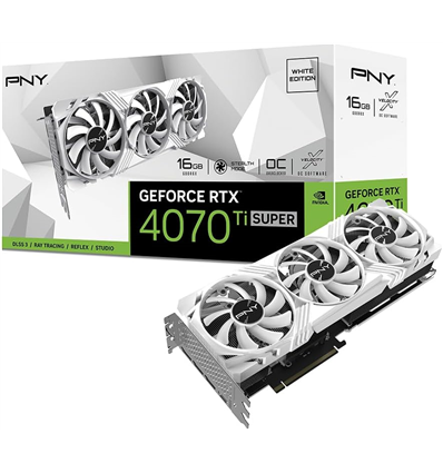 Scheda Video PNY GeForce® RTX 4070 TI SUPER 16GB VERTO Triple Fan OC WHITE