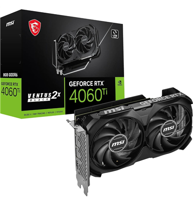 Scheda Video MSI GeForce® RTX 4060 TI 8GB Ventus 2X BLACK E1 OC