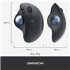 Mouse Logitech ERGO M575 for Business - rechts - Trackball - RF Wireless + Bluetooth - 2000 DPI - Graphit (910-006221)