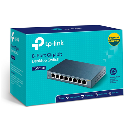 TP-Link Switcher Desktop 8-port 10/100M/1000M TL-SG108