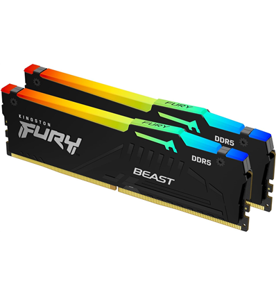 Memoria RAM DDR5 32GB KIT 2x16GB PC 6000Mhz Kingston FURY Beast EX KF560C30BBEAK2-32