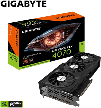 Scheda Video Gigabyte GeForce® RTX 4070 12GB Windforce OC V2