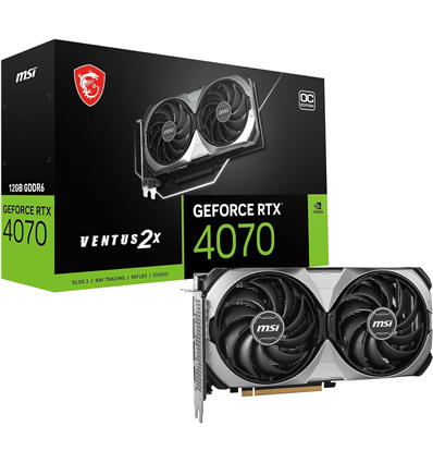 Scheda Video MSI GeForce® RTX 4070 12GB Ventus 2X E1 12G OC