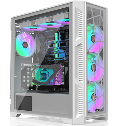 RAIJINTEK CASE M.TOWER PONOS ULTRA WHITE TG4 ARGB FAN*4 TYPE C USB3.0