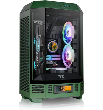 THERMALTAKE CASE MICRO THE TOWER 300 GREEN WIN SPCC 3*TG 2FAN*CT140 METAL P