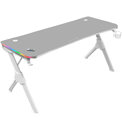 Mars Gaming Gaming Desk MGD140 RGB 3D BIANCA 140CM F.MOUSEPAD SUPP. CUFFIA&B