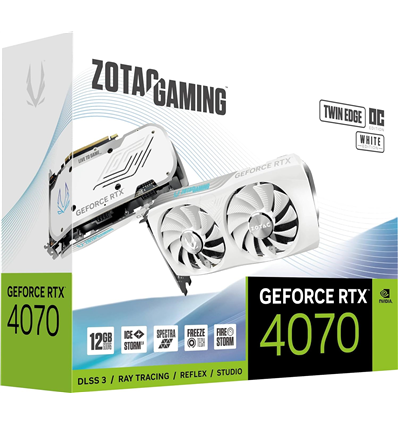 Scheda Video ZOTAC GeForce® RTX 4070 12GB Twin Edge OC White Edition D6