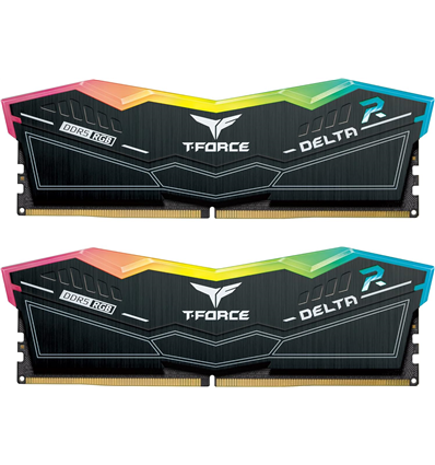 Memorie RAM DDR5 32GB KIT 2x16GB PC 6400 Team T-Force Delta RGB FF3D532G6400HC40BDC01 Black