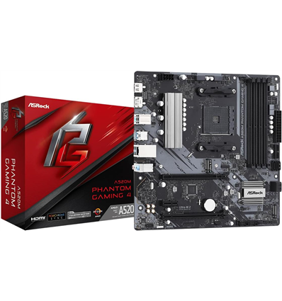 Scheda Madre AsRock A520M Phantom Gaming 4 (AM4) (D)