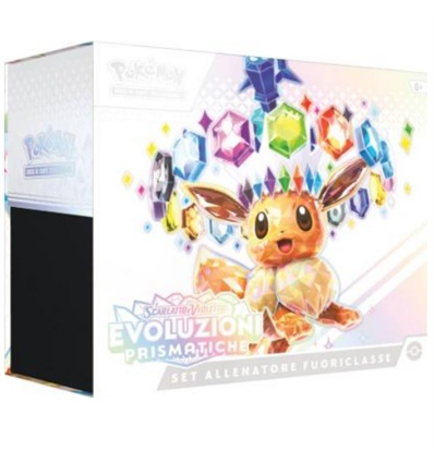 Pokemon - SV8.5 Evoluzioni Prismatiche Collezione con Sorpresa IT - Box 3 MiniTin IT (Pre-ordine - in allocazione)